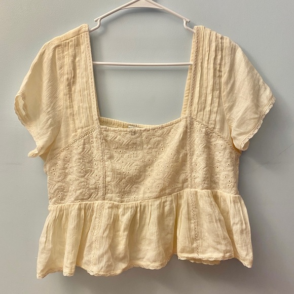 American Eagle Outfitters Tops - American Eagle Embroidered Babydoll Top